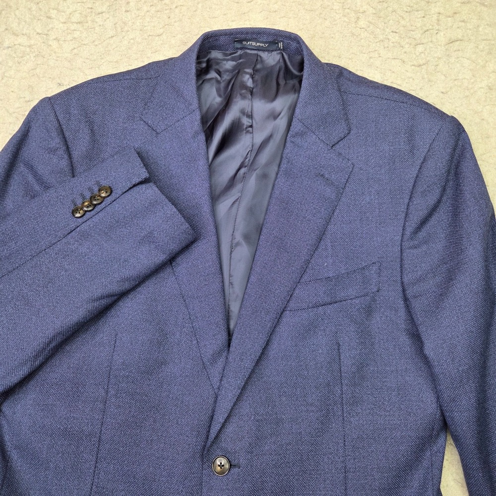 Men's Suitsupply Pure Wool Super 110's Zignone Napoli Blazer Navy Size 44R